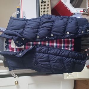 Navy quilted vest